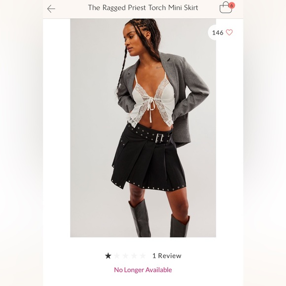 The Ragged Priest x Free People Torch Mini Skirt - Picture 2 of 4